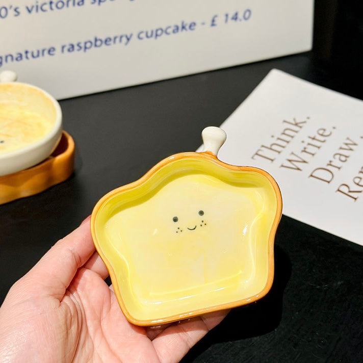 Bread-Shaped Ceramic Sauce Dishes
