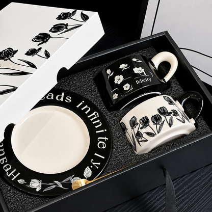 Felicity Floral Ceramic Cup & Saucer Gift Set - 260ML