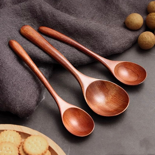 Premium Wooden Yogurt Spoons  | Eco-Friendly Finish, Small 18cm & Medium 20cm