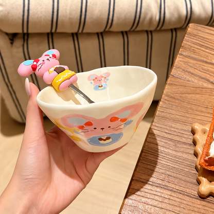 Birthday Bunny Ceramic Tableware Gift Set – Set of 5