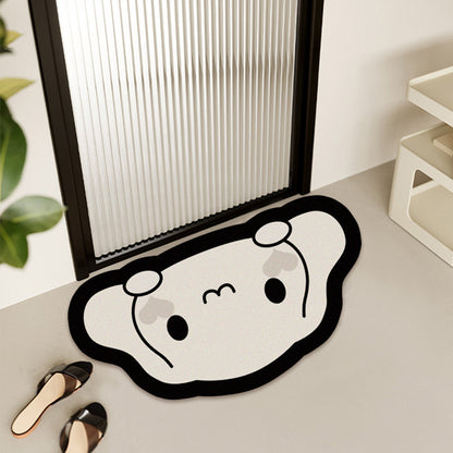 Cute Big-Ear Dog Bathroom Absorbent Mat - 50x80cm