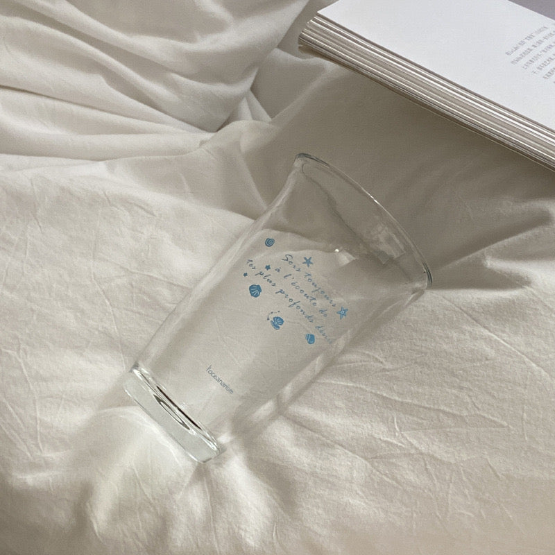 Ocean Shell Glass Cup – 330ML Capacity