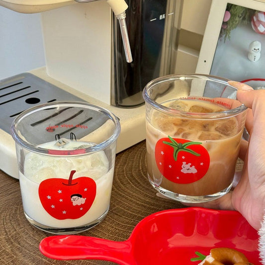 Tomato & Apple Puppy Short Glass Tumbler – 400ML