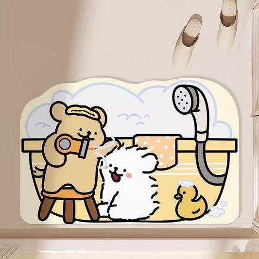 Puppy Blow-Drying Bathroom Absorbent Mat - Size 50x80cm | Quick-Drying and Absorbent