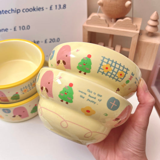Puppy Home Ceramic Cereal Bowls – 250ML