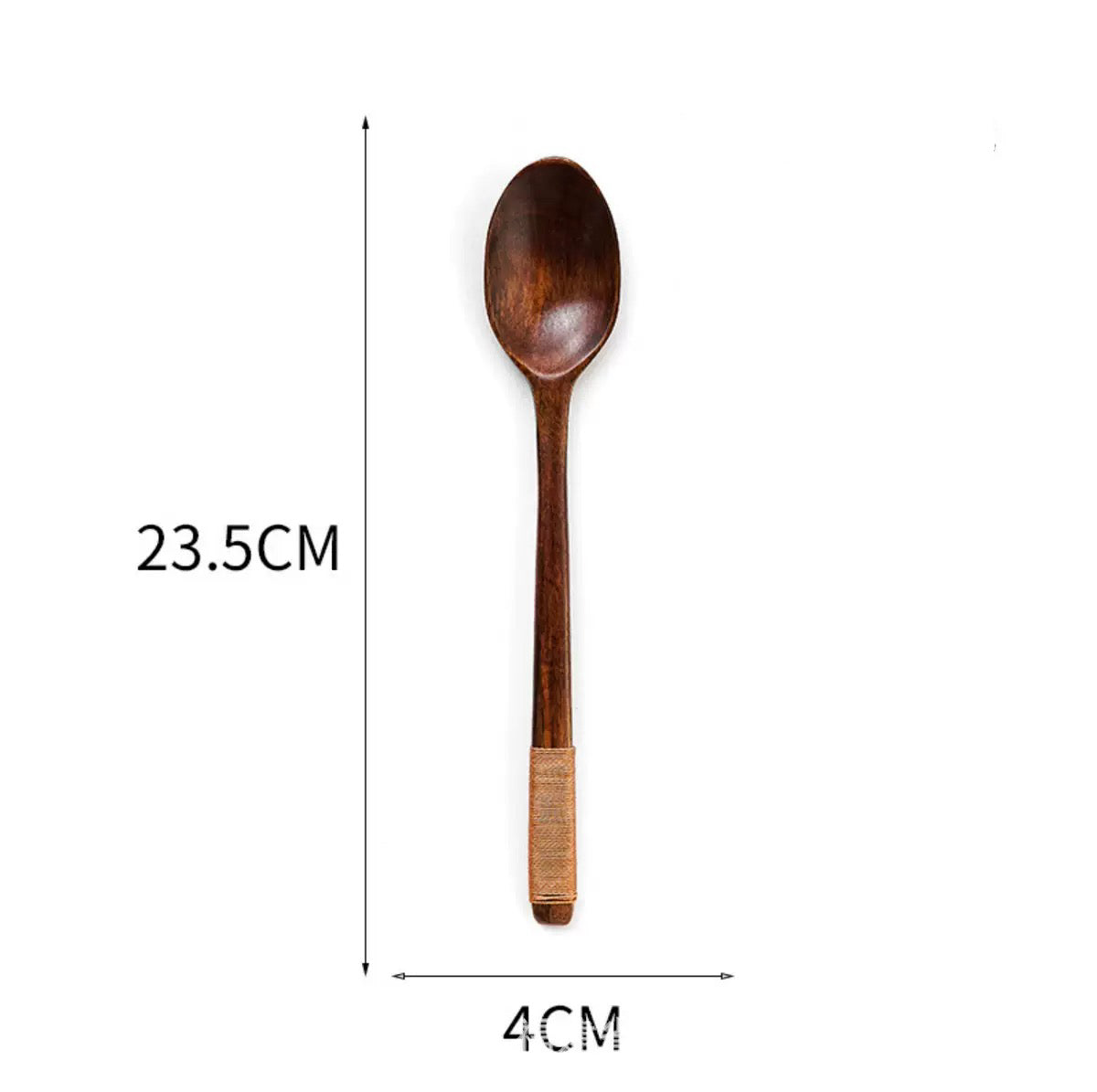 Japanese Style Wooden Spoon with Wrapped Handle