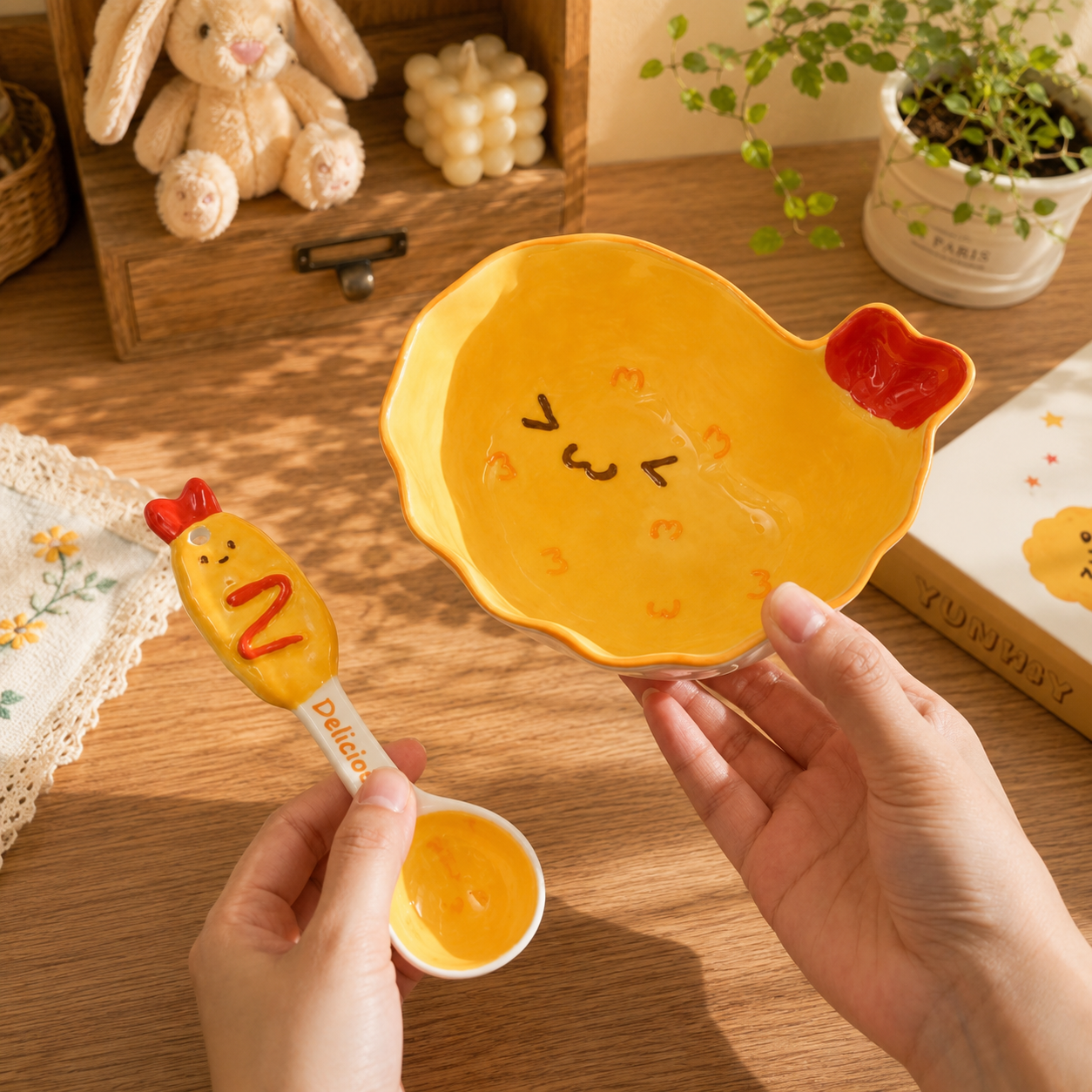 Fried Shrimp Ceramic Dessert Bowl – 300ML