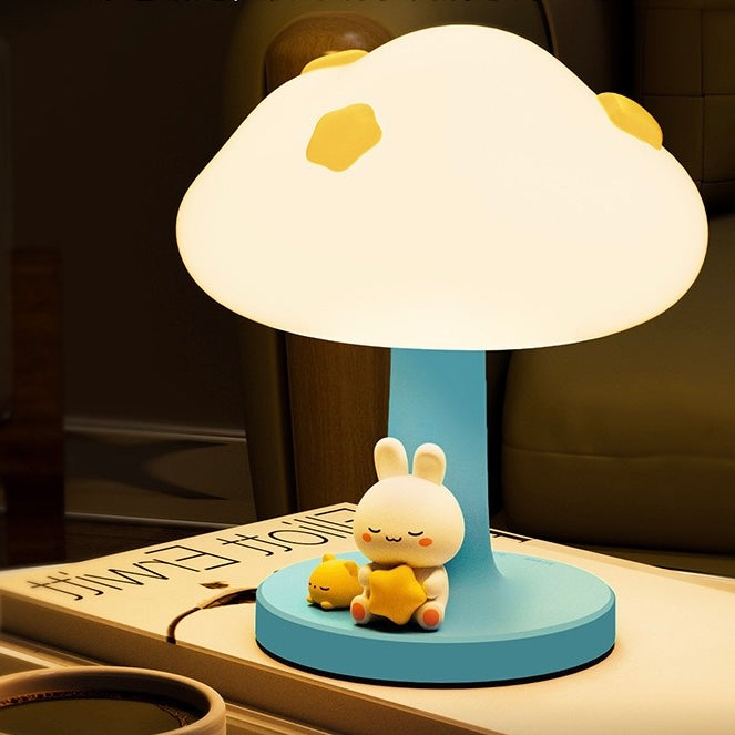 Cloud Bunny Tap-on Night Light | Adjustable Brightness, USB Charging | Perfect Gift Ideas