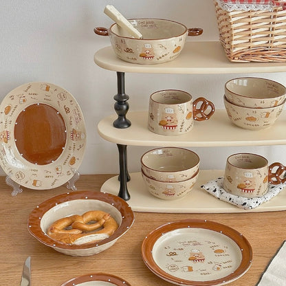 Adorable Fragrant Bread Bear Series Dinnerware Set - Perfect Gift Idea with Versatile Designs