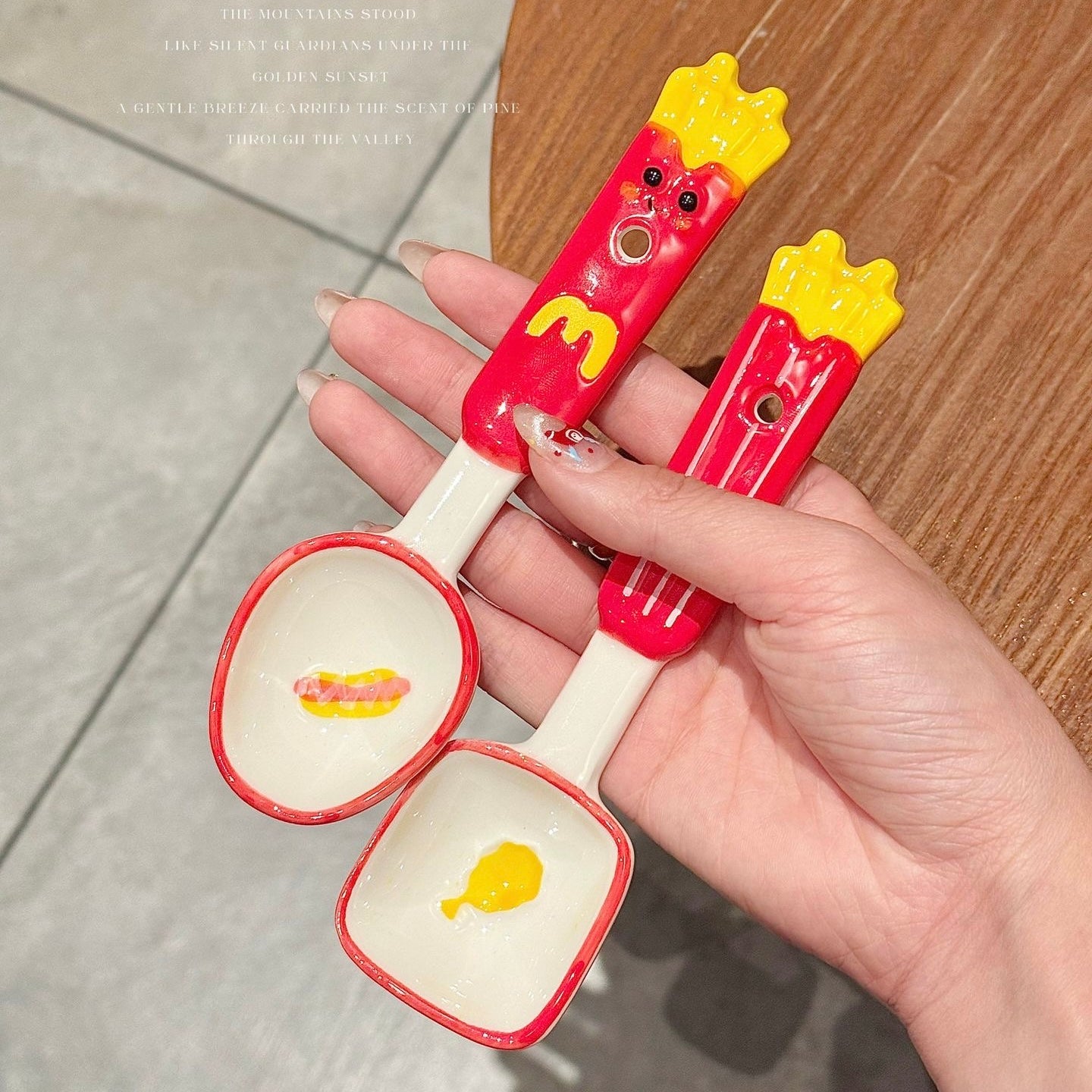 French Fries Kawaii Ceramic Spoon – 16CM