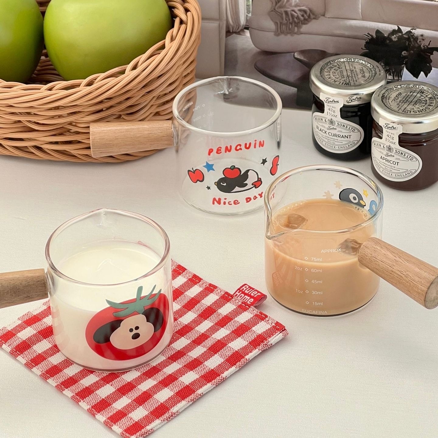 Penguin Glass Measuring Cup with Handle – 100ML