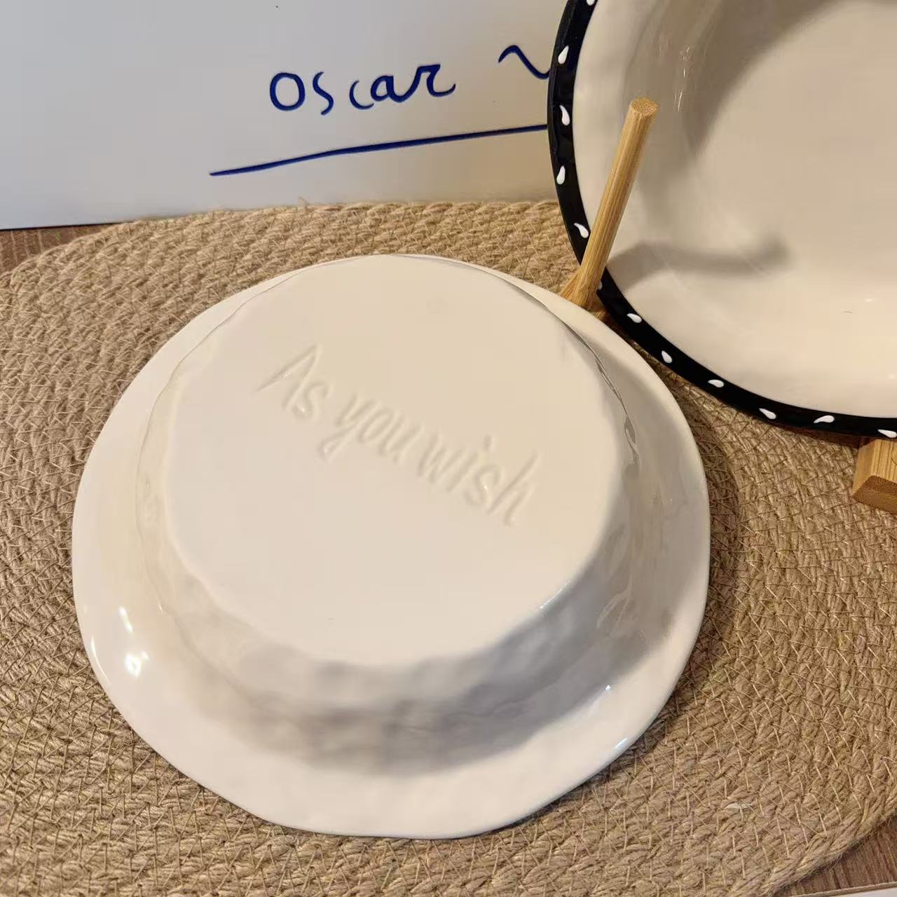 Sesame Bread Ceramic Deep Plate, 8-Inch