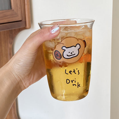 Adorable Bread Puppy Glass Mug - 470ML Capacity