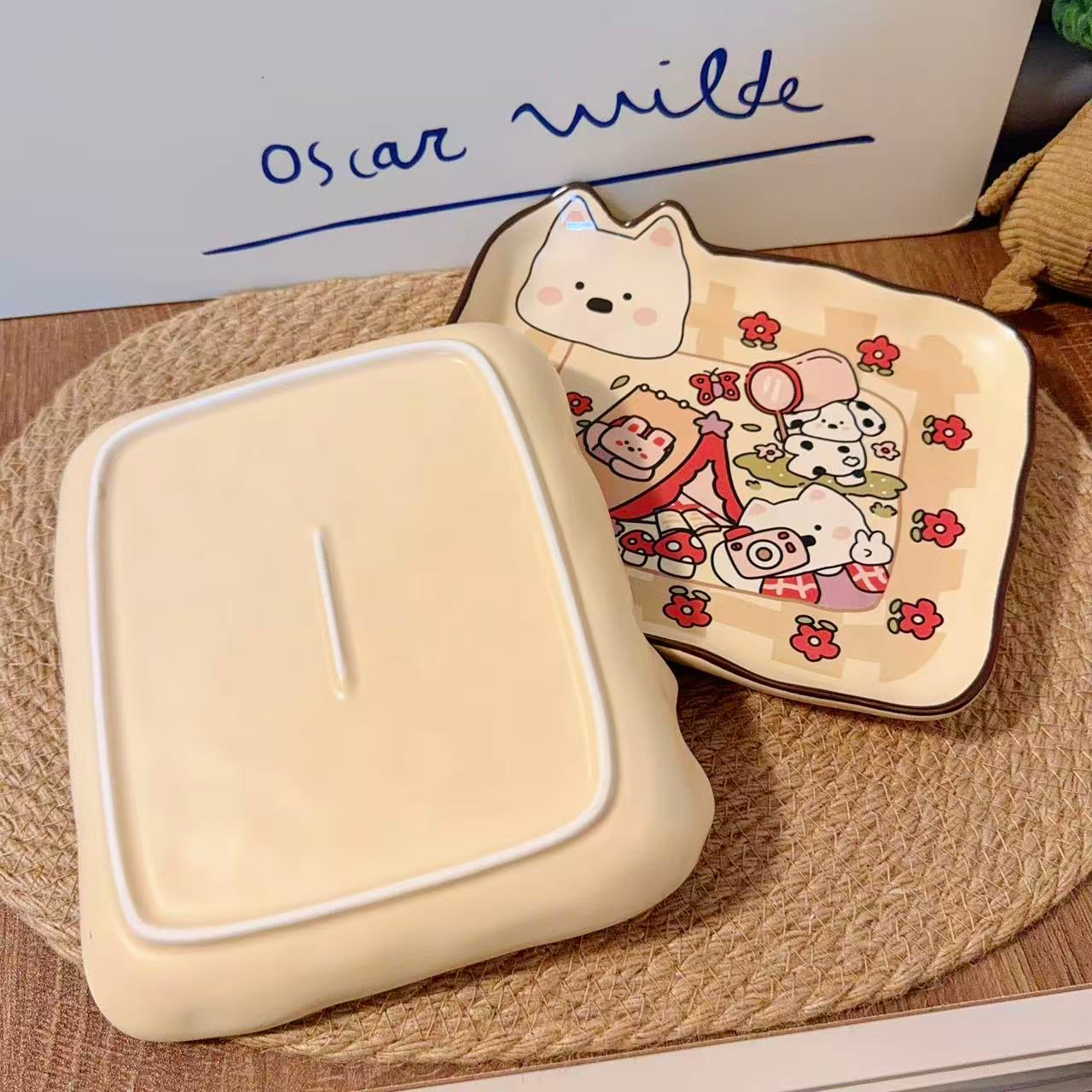 Cute Westie Ceramic Dessert Plate, 7.8-Inch