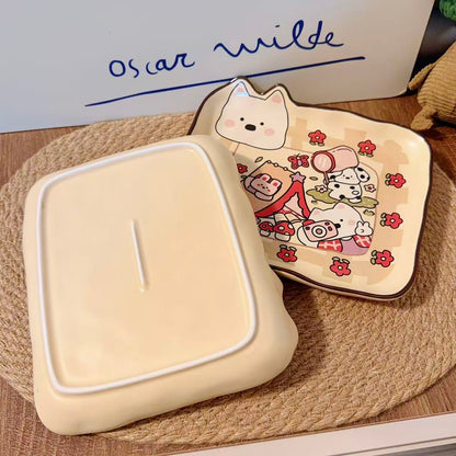 Cute Westie Ceramic Dessert Plate, 7.8-Inch