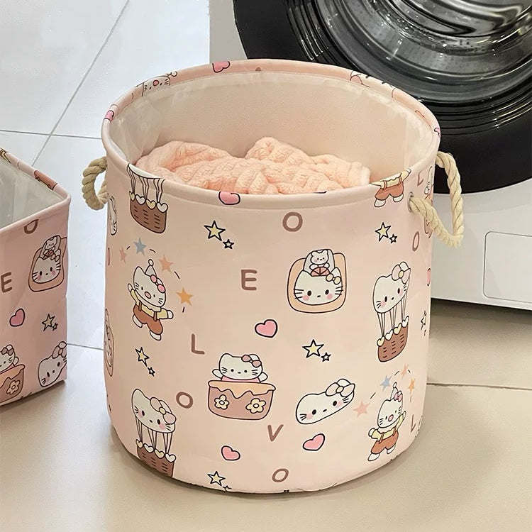 Kitty Cat Linen Storage Bag - Foldable & Water-Resistant