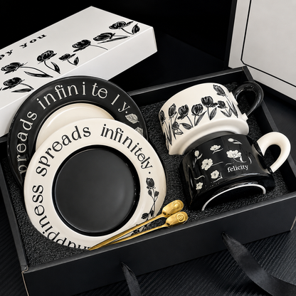 Felicity Floral Ceramic Cup & Saucer Gift Set - 260ML