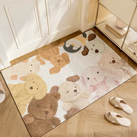 Kawaii Puppy PVC Loop Entryway Mat – 60x90cm