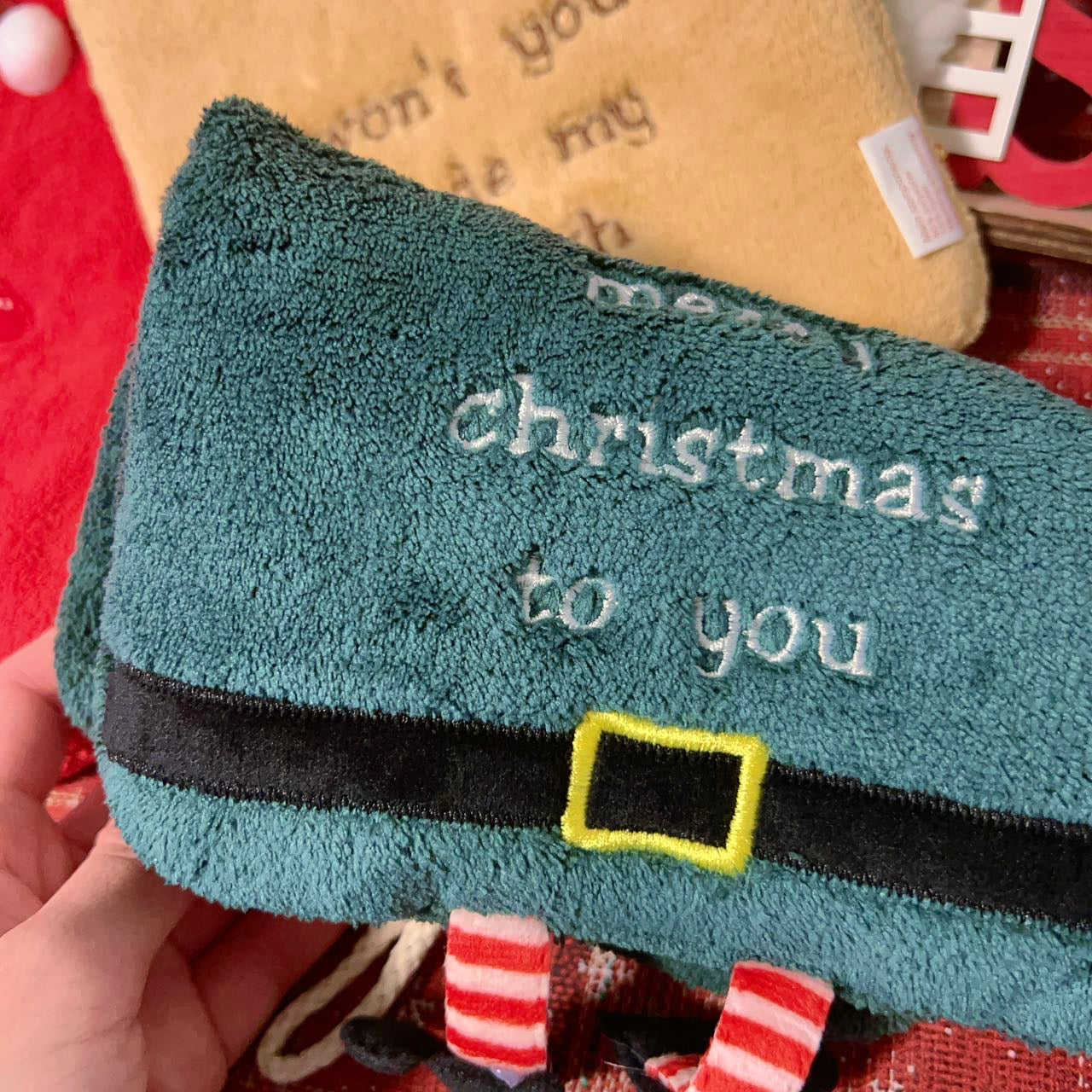 Christmas Square Hand Towel with Legs - 4 Colors | Christmas Gift