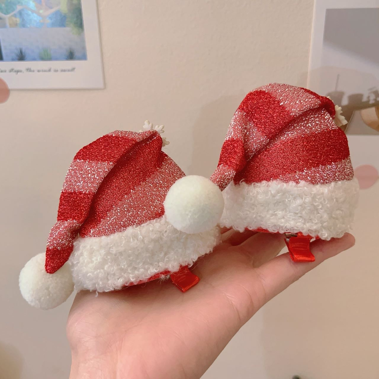 Christmas Santa Hat Hair Clip