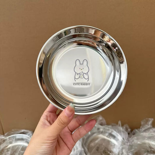 Cute Rabbit Stainless Steel Small Plate