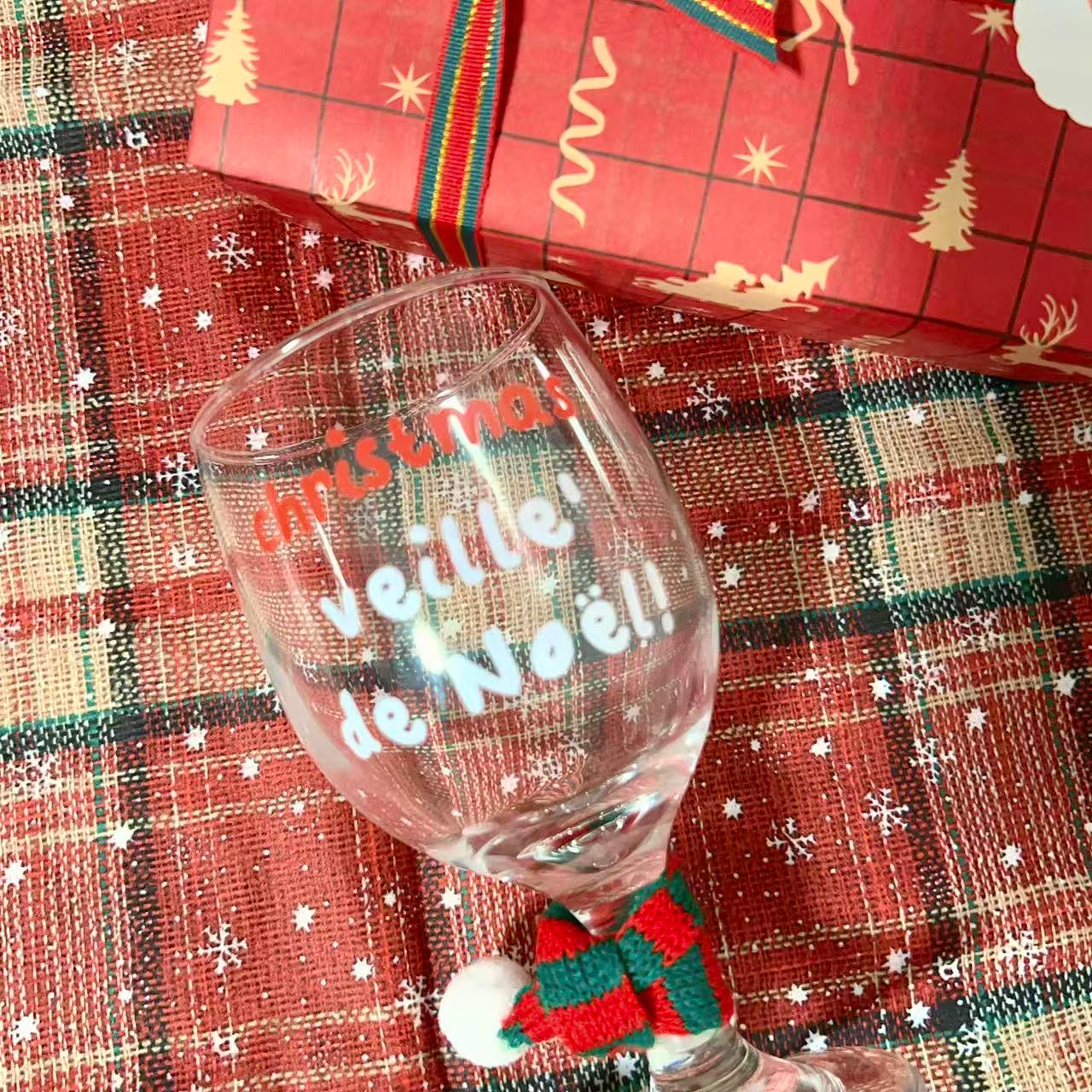 Christmas Footed Wine Glass - 300ML | Christmas Gift