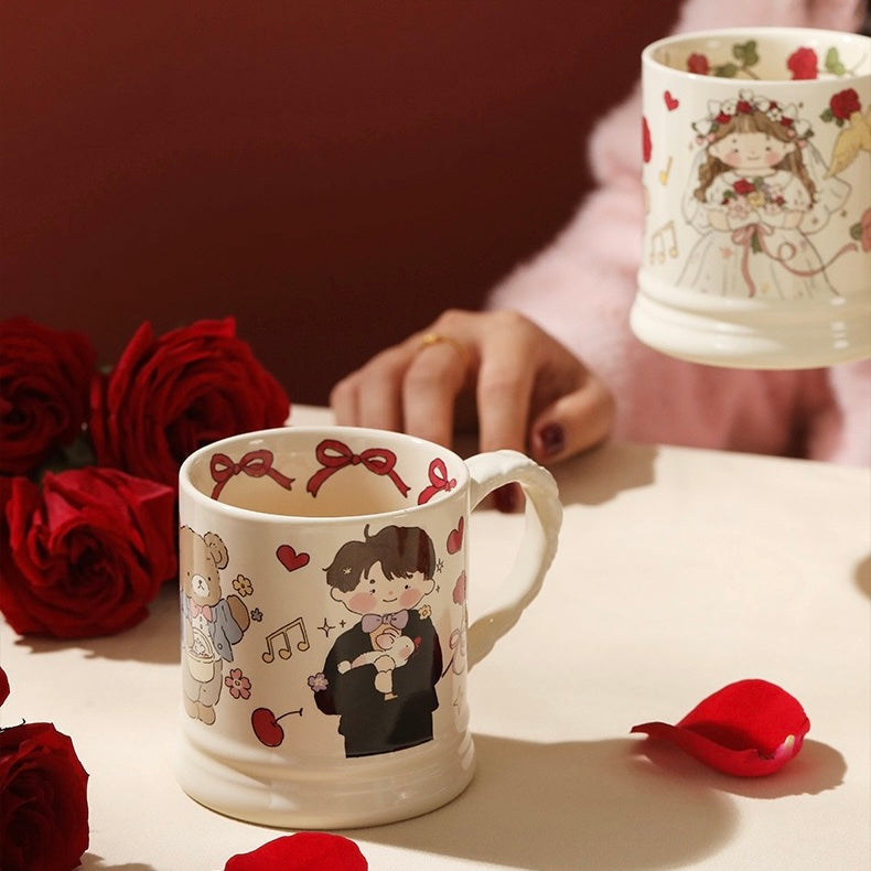 Wedding Day Ceramic Mug Gift Set - Set of 2 | 340ML