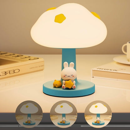 Cloud Bunny Tap-on Night Light | Adjustable Brightness, USB Charging | Perfect Gift Ideas