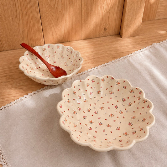 Cottage Floral Garden Ceramic Salad Plate – 2 Sizes
