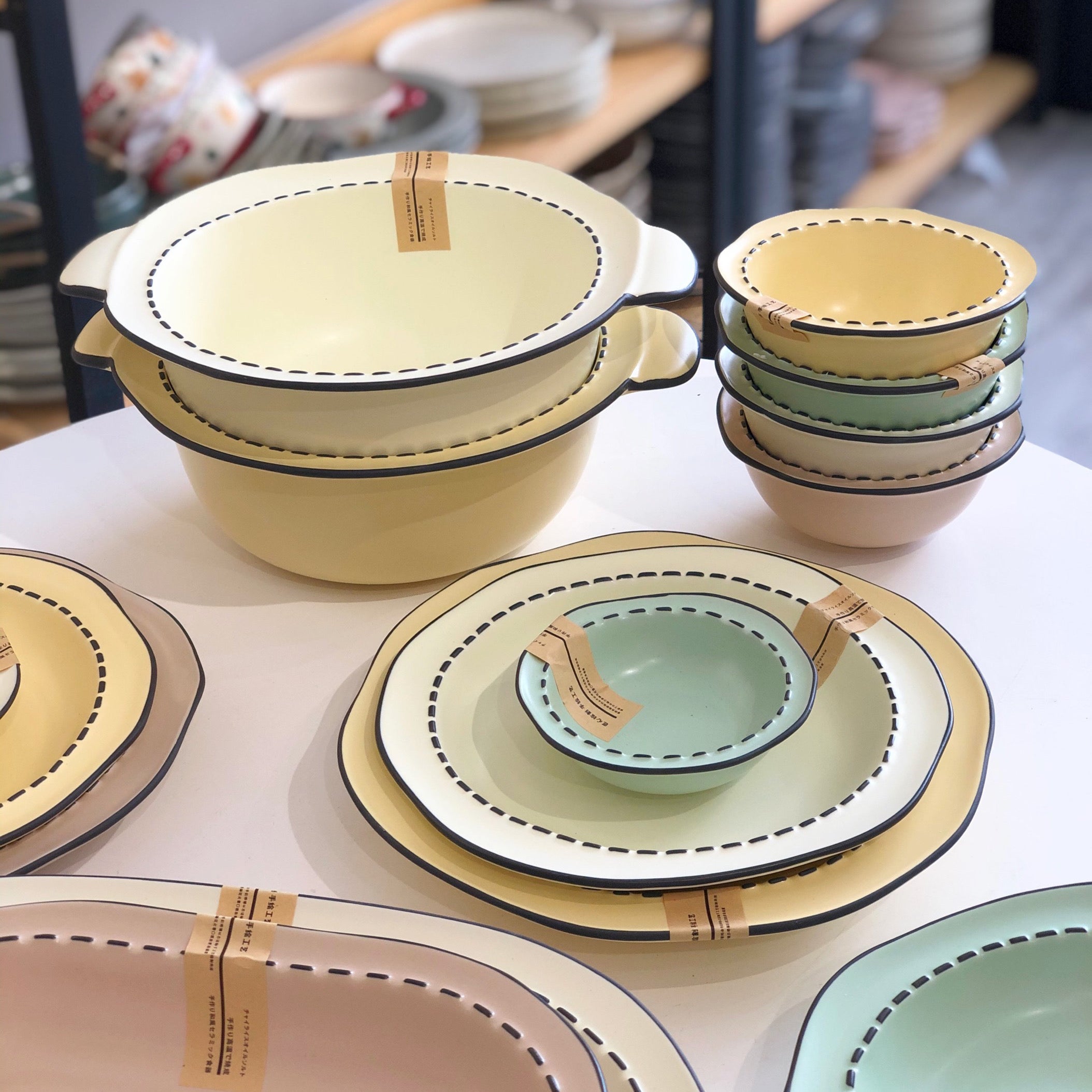 Comic Style Ceramic Tableware Set - Cartoon-Inspired Design – Wuli Home