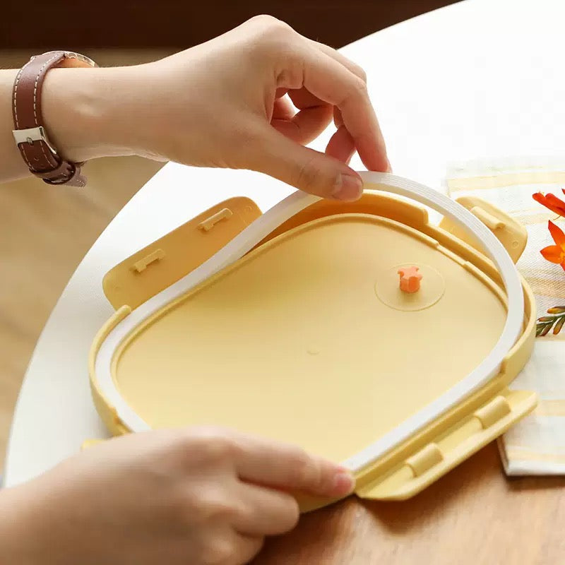 Spring Floral Glass Food Container – 800ML Bento Box