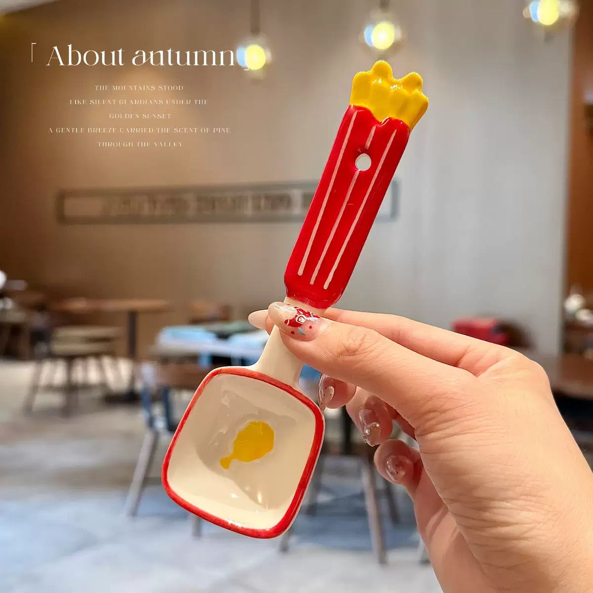 French Fries Kawaii Ceramic Spoon – 16CM