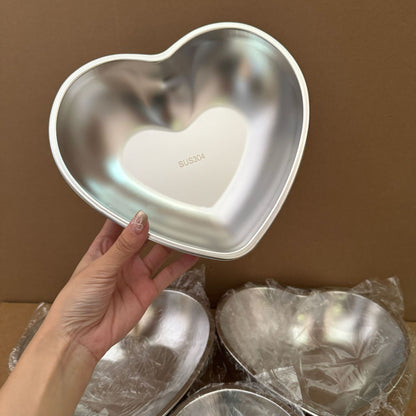 Heart Shaped Stainless Steel Serving Bowl - 900ML