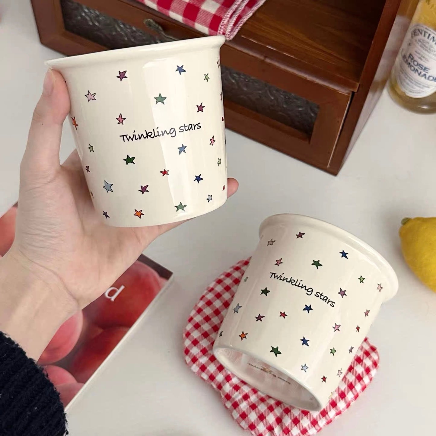 Twinkling Stars Ceramic Mug – 350ML Capacity