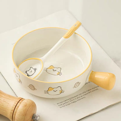 Lemon Cat Baking Dish with Ceramic Spoon