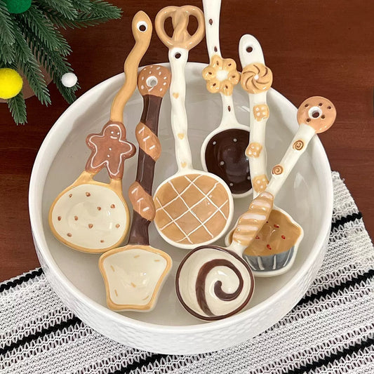 Kawaii Dessert Ceramic Spoon - 6 Styles