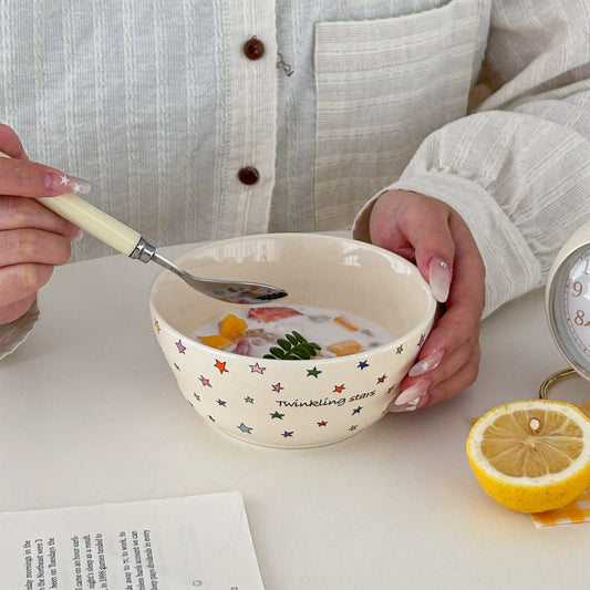 Twinkling Star Ceramic Cereal Bowl, 400ML