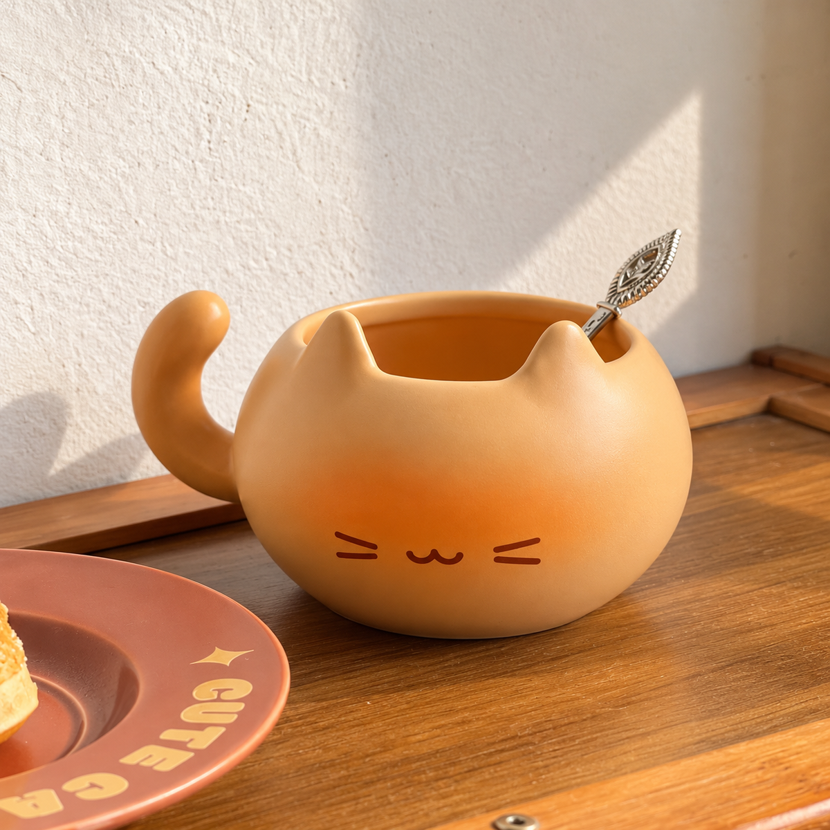Bread Kitten Ceramic Coffee Cup & Saucer – 220ML