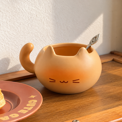 Bread Kitten Ceramic Coffee Cup & Saucer – 220ML