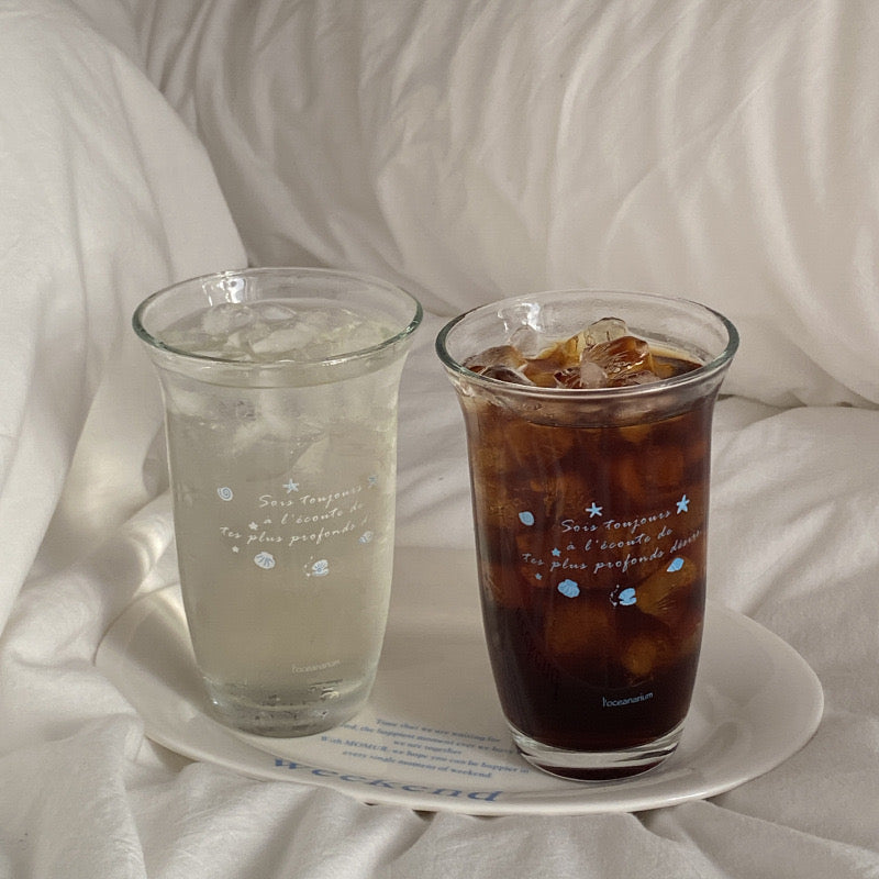 Ocean Shell Glass Cup – 330ML Capacity