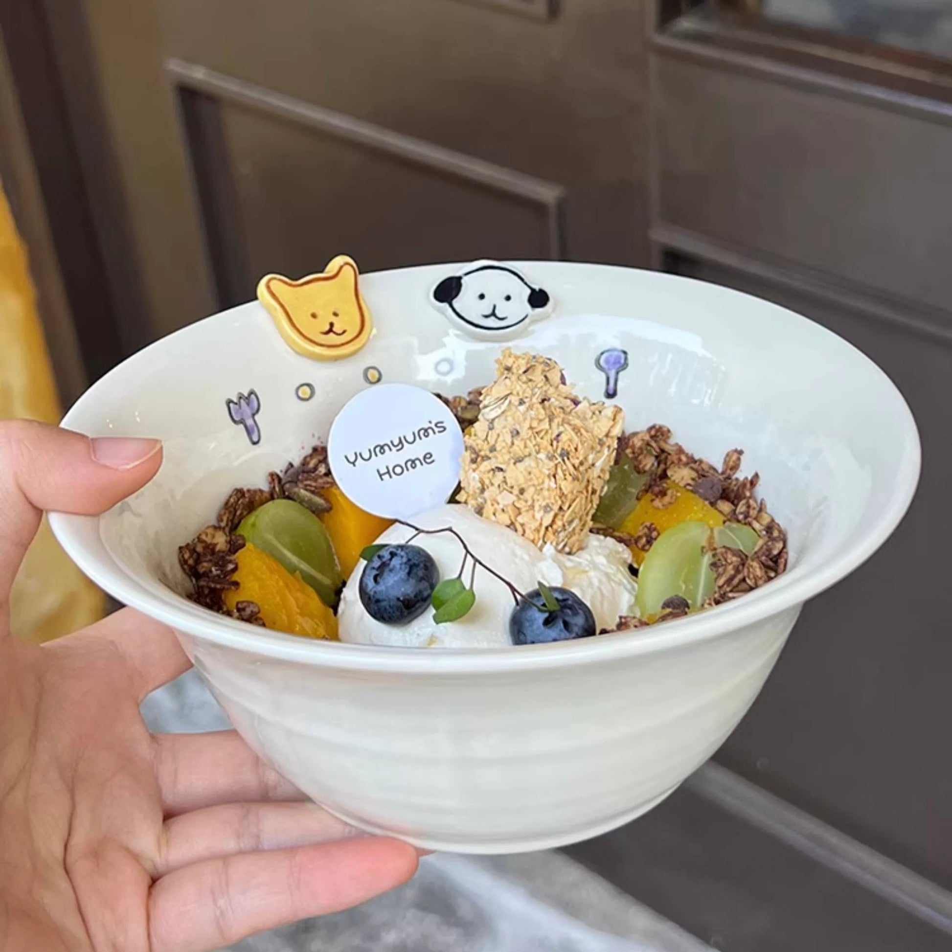 Cartoon Puppy Ceramic Yogurt Bowl | Gift-Ready Packaging