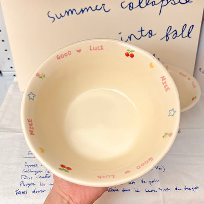 Lucky Piggy Ceramic Yogurt Bowl – 900ML Capacity