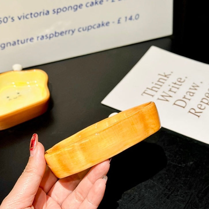 Bread-Shaped Ceramic Sauce Dishes