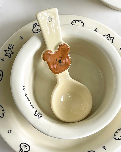 Teddy Bear Ceramic Spoon