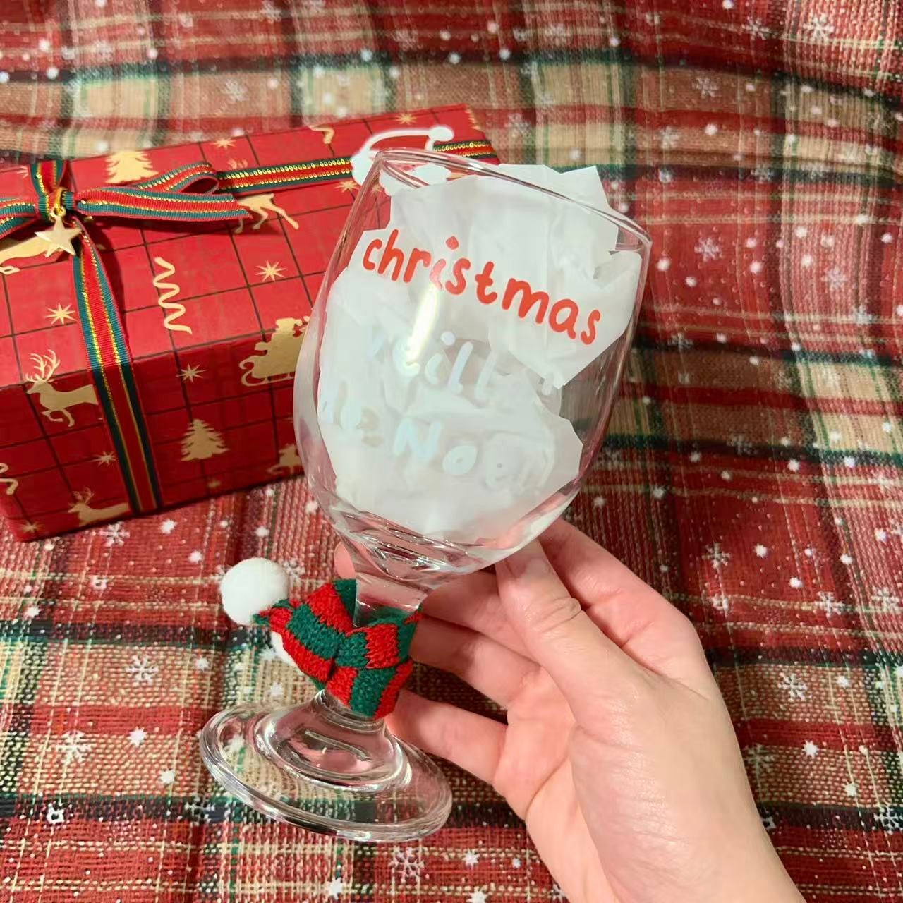 Christmas Footed Wine Glass - 300ML | Christmas Gift