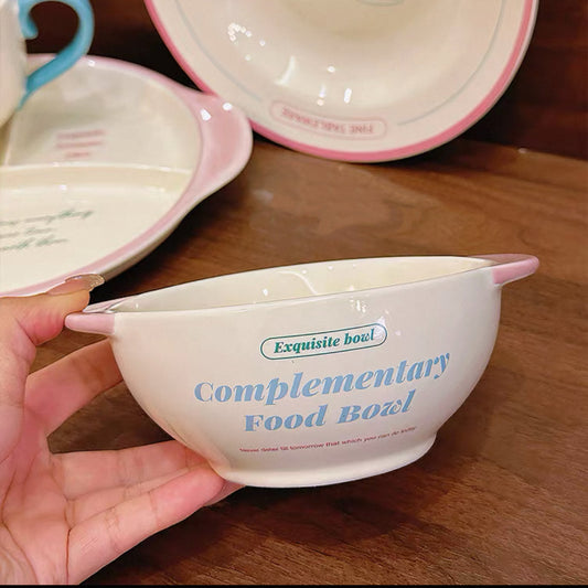 Pastel Creamy Tone Ceramic Bowl - 350ML & 400ML