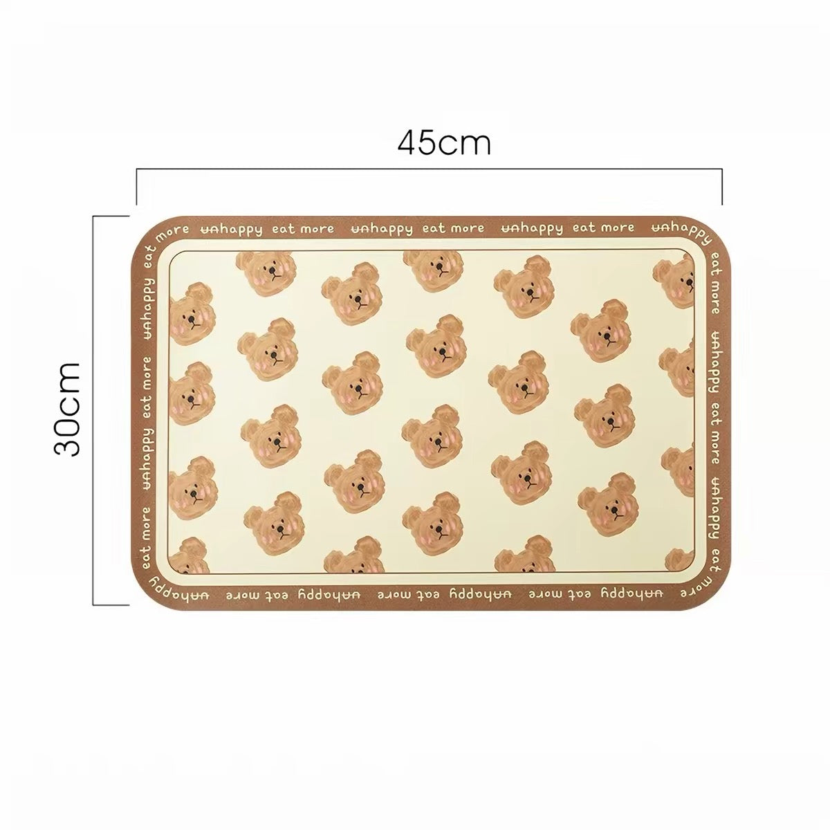 Emo Bear Waterproof Leather Placemat – 4 Styles