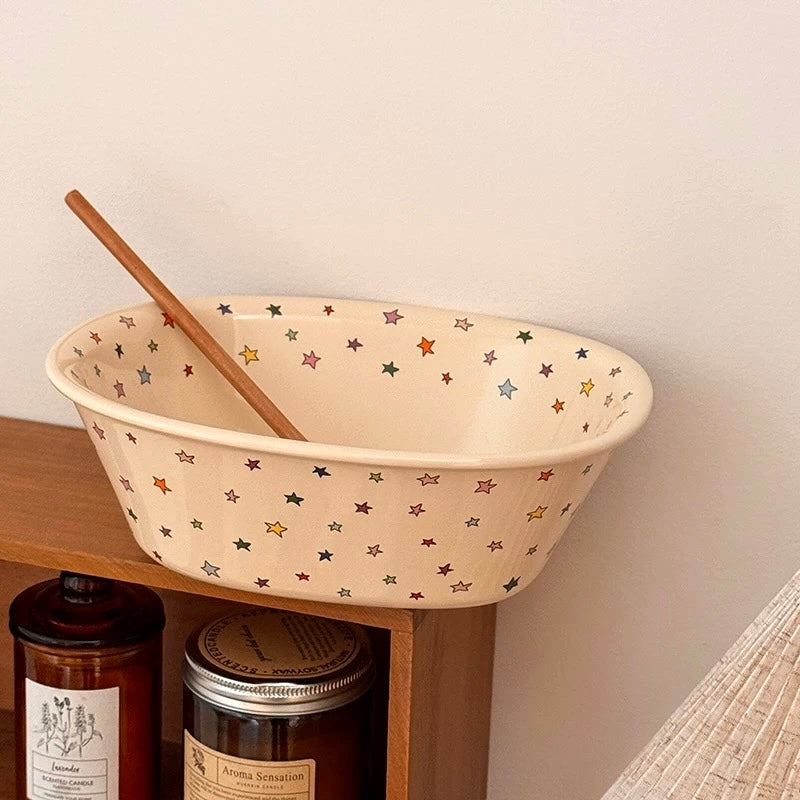Twinkling Star Oval Ceramic Bowl - Gift Ready Packaging