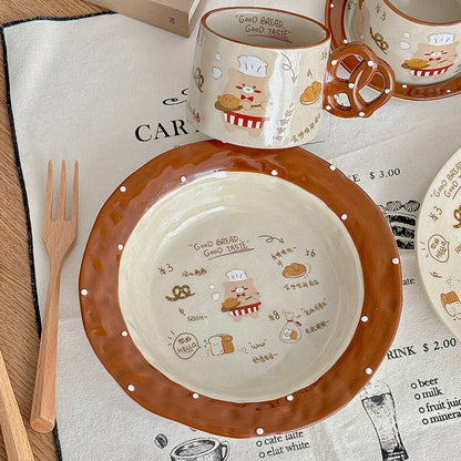 Adorable Fragrant Bread Bear Series Dinnerware Set - Perfect Gift Idea with Versatile Designs