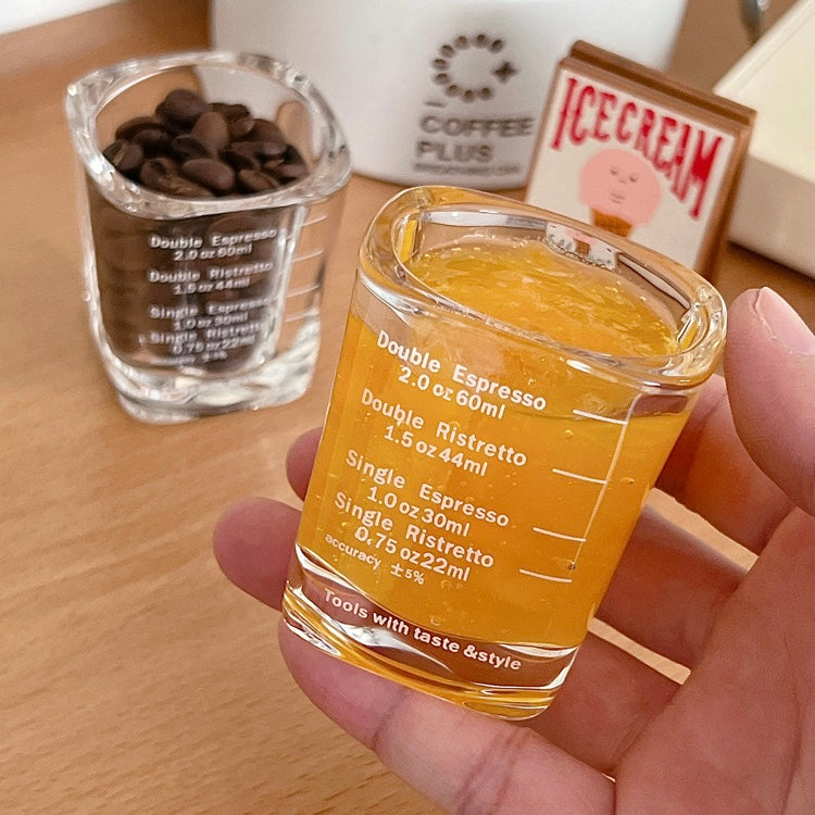 Espresso Shot Glass with Measurement Marks - 60ML Capacity